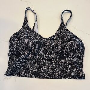 Lululemon Black and White Patterned Sports Bra
